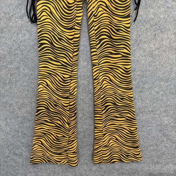 Hidden Cult Tiger Striped Jumpsuit Womens‎ XS Lace Up Wynn Pants Flared RARE - Picture 3 of 11